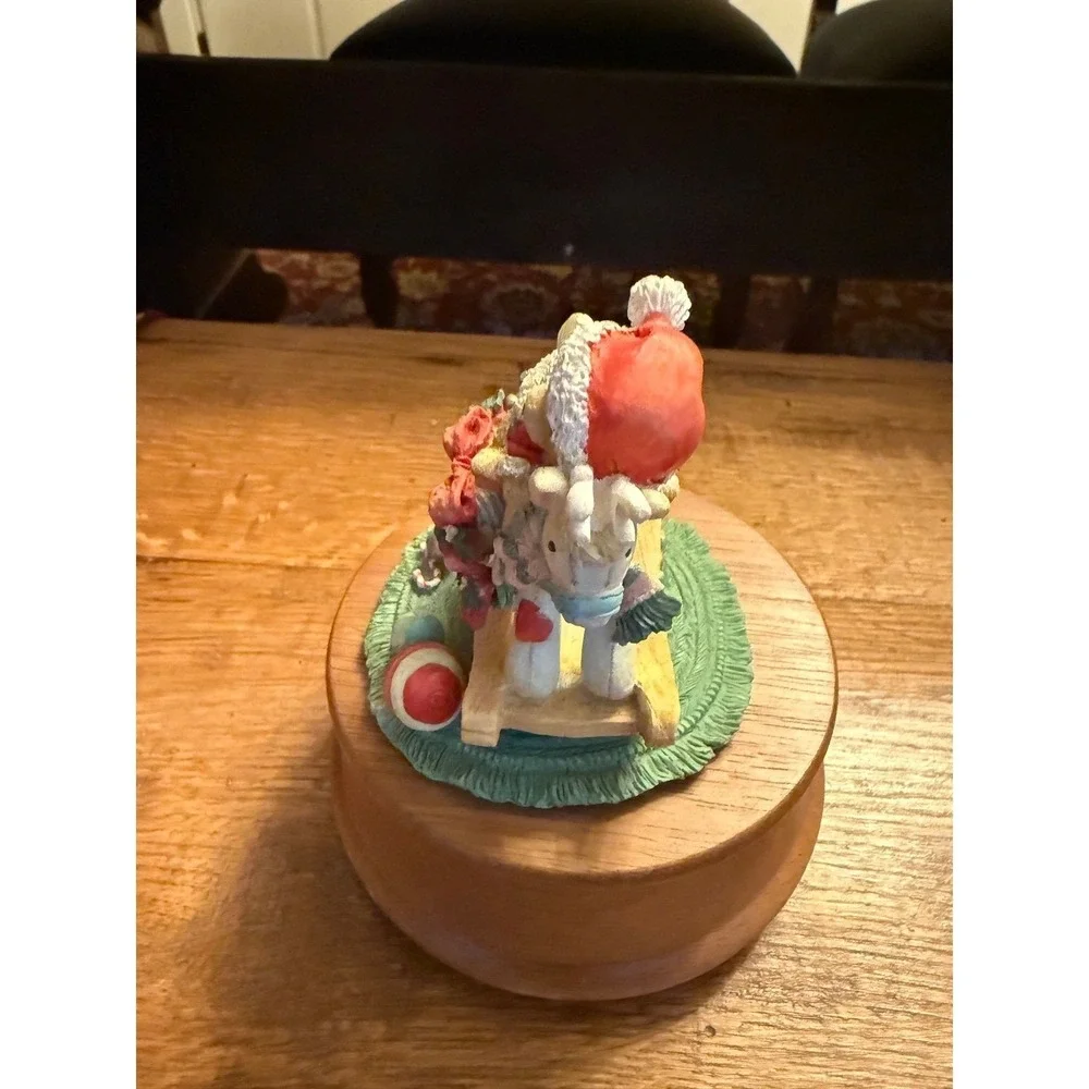 Vtg 1992 Cherished Teddies Christmas Music Box (#950815)-Enesco